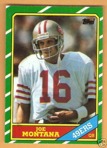 1986 Topps #156 JOE MONTANA San Francisco 49ers  