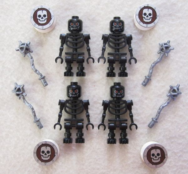   SKELETON MINIFIG LOT castle pirate knight figures minifigures  