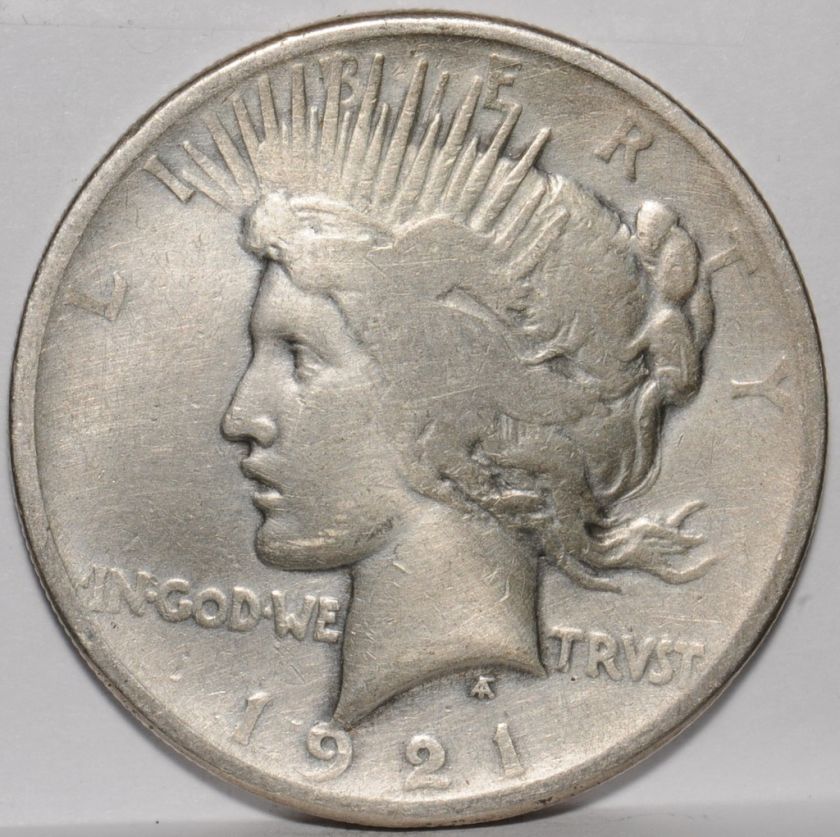 1921 PEACE Dollar   Very Good   cleaned  