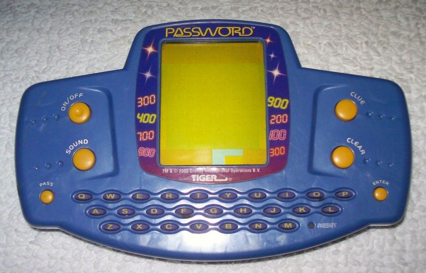 TV Game Show PASSWOOD Handheld Electronic Game Toy By Tiger 2000 