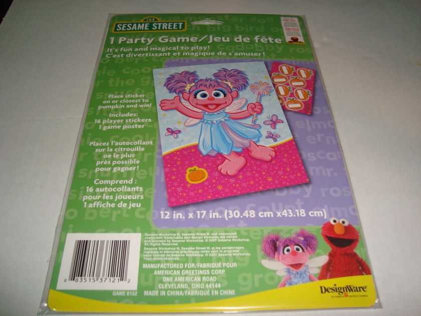 Abby Cadabby Party Game * Multi Color * Game Poster 883515371212 