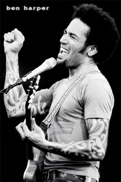 Ben Harper Stage Tatoo Guitar Poster Print Rare  