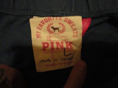   VS 1986 Blue PINK Sweat Pants w/ Rhinestones & Doggy Large/XL  