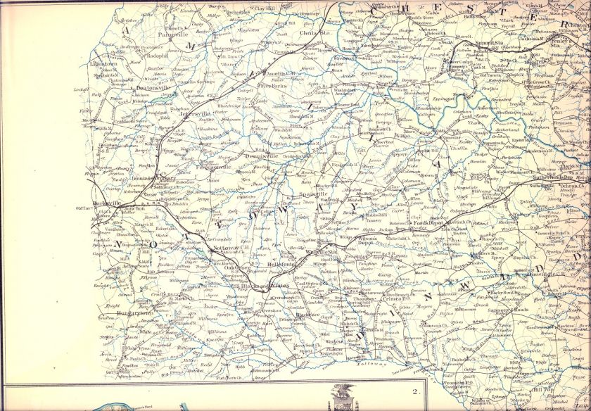 1864 CIVIL WAR MAP CSA CONFEDERATE N VIRGINIA  