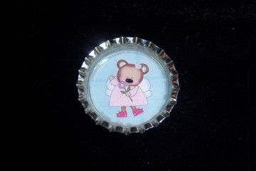 ANGEL BEARS ~ BOTTLE CAP CHARMS  