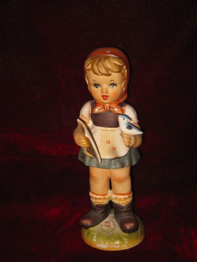 Arnart 5th Ave Girl Figurine w/Bird Handpainted 55/1553  