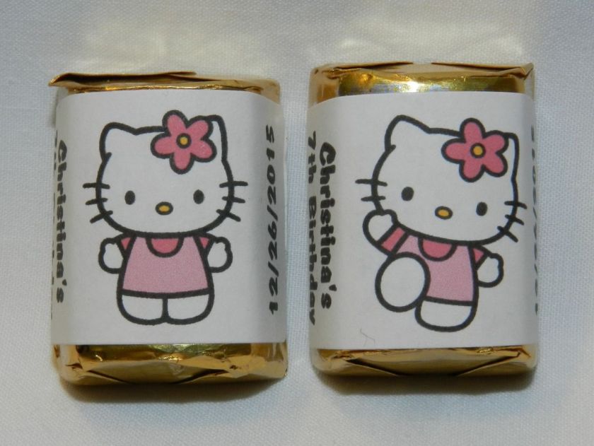 30 PERSONALIZED HELLO KITTY PARTY FAVOR CANDY WRAPPERS HERSHEYS 