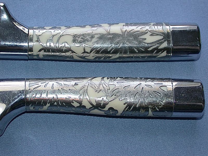   Beautiful Vintage Carvel Hall by Briddell Sterling Inlay Carving Set