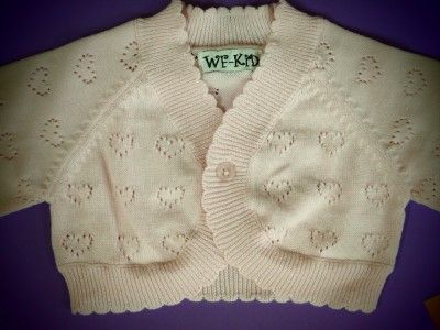 NWT BABY GIRL POINTELLE SWEATER CK291013 (0 24months)  