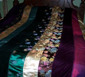 Vintage Collectibles Quilt Bedding Quilts Queen Satin Purple Linens 