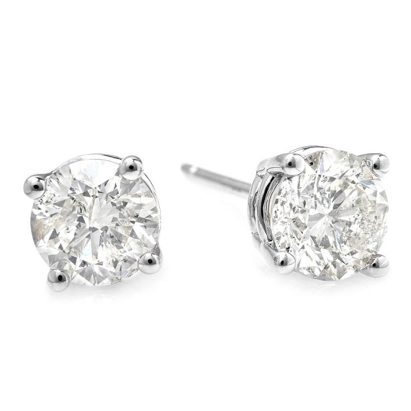 14850 CERTIFIED 14K WHITE GOLD 1.70CT DIAMOND EARRINGS  