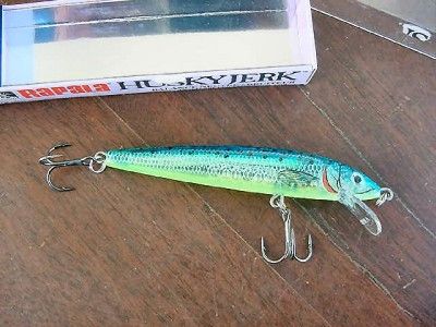 NEW RAPALA HUSKY JERK HJ10 GLASS BLUE MINNOW MADE IN IRELAND  