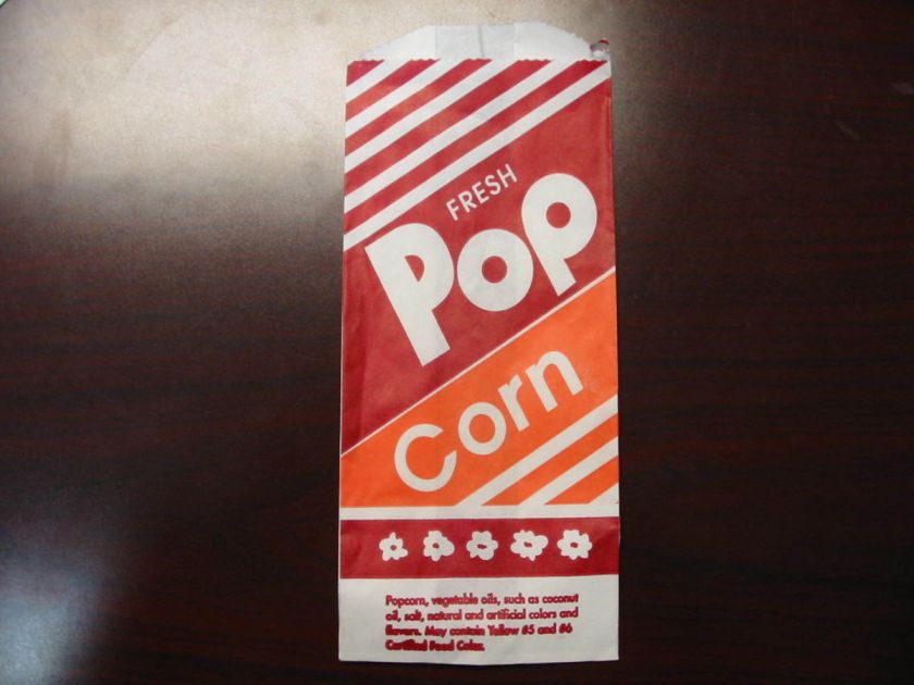 Popcorn Bags (500) 8 1oz Most Common Bag  