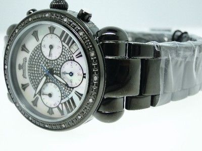 LADIES WOMENS JOJO/JUST BLING BRONX BLACK DIAMOND WATCH  