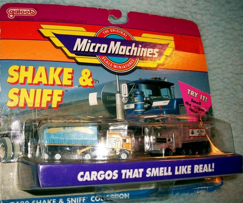 Shake & Sniff Micro Machines #7420 diecast trucks  