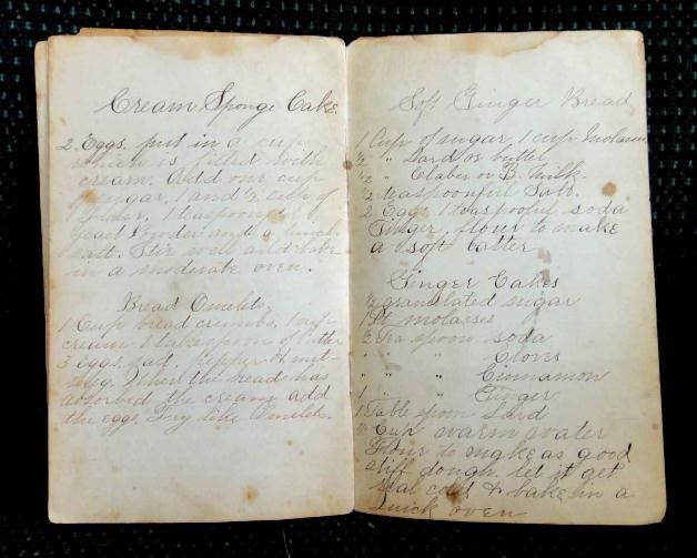 1885 antique HANDWRITTEN COOKBOOK+STEWARD MED LABEL baltimore md 