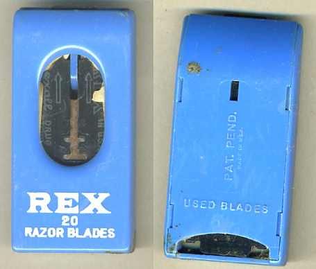 Vintage Dispenser 20 RAZOR BLADES Rexall Drug Store  