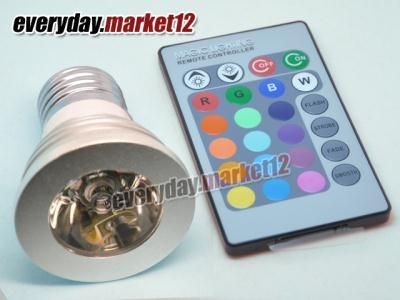 E27 3W Remote Control 16 Color RGB LED Bulb Light Lamp  