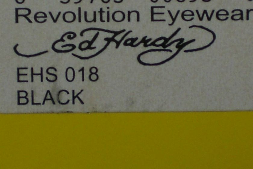 ED HARDY EHS 018 BLACK SUNGLASSES EHS018 018 18 AUTH  