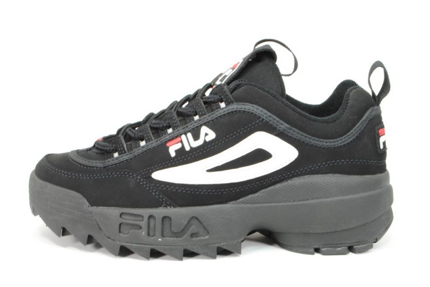 FILA MENS DISRUPTOR II FB NUBUCK BLACK CASUAL SNEAKER  