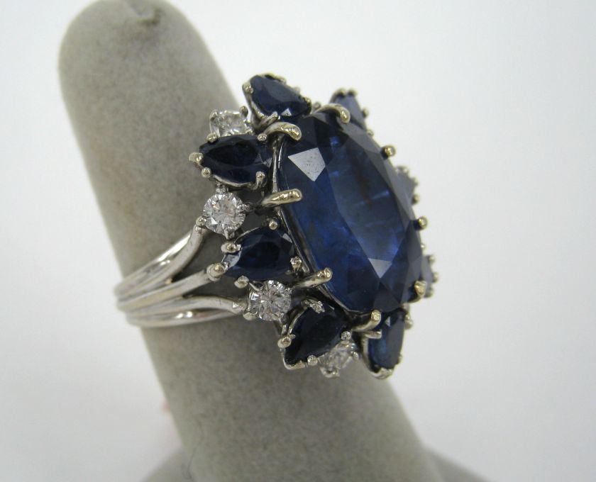 07ct Natural Untreated Ceylon Sapphire 0.50ct Diamond 14K Gold Ring 