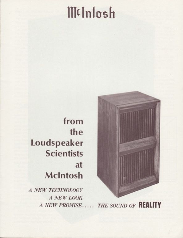 Mcintosh Speakers Brochure 1970s  