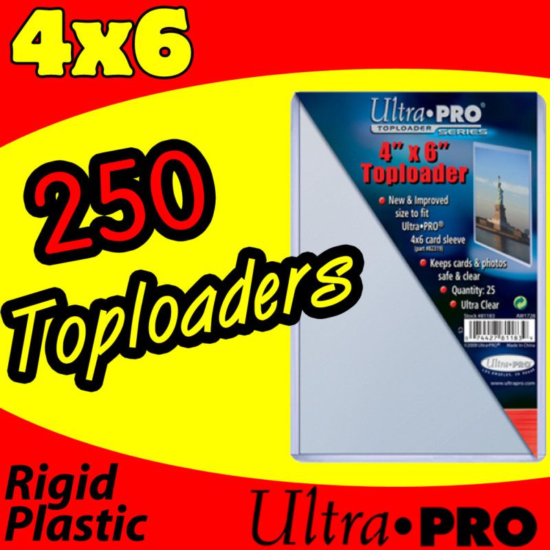 250 RIGID TOP LOAD 4x6 POSTCARD HOLDERS SLEEVES  