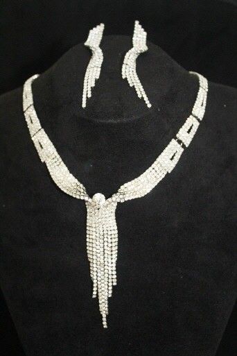   NECKLACE EARRING DIAMOND PREMIER JEWELRY SET WHOLESALE LOT GIFT  