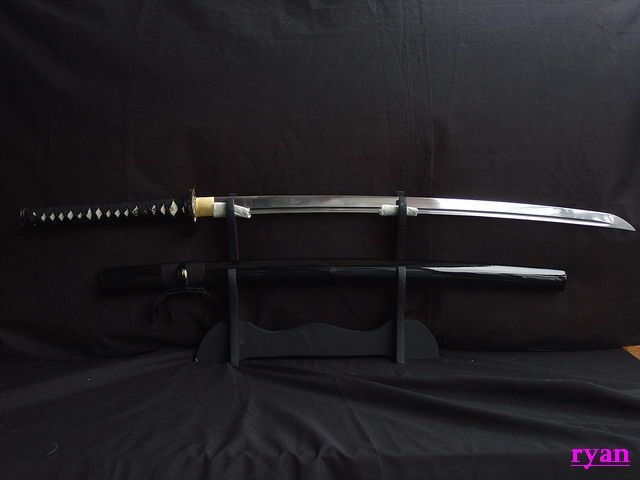 Orchid Tsuba HandMade Tempered blade Katana Sword Sharp Edge  