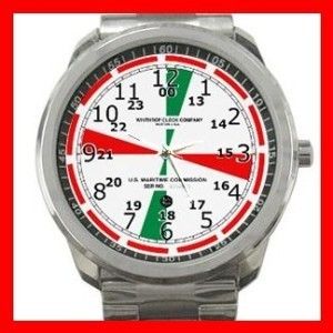 Ships Radio Room Shipboat Chart Sports Metal Watch  