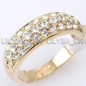 84ct Band Ring 18KGP use Swarovski Crystal 470RG  