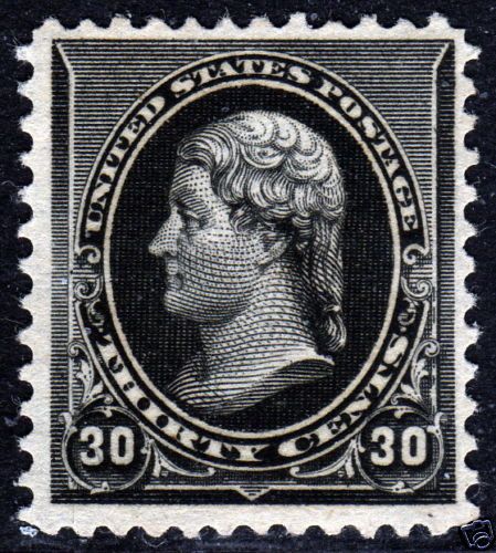 USA Scott #228 30ct black F VF Mint OG H  