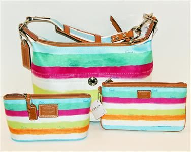 LOT Coach 11677 Hampton Hobo Wristlet Cosmetic NWT  