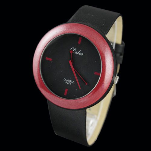   Face Concise Leatheroid Fashion Teenagers Wrist Watch Watches  