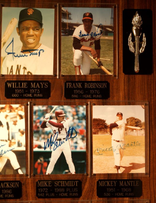 500 Home Run club multi signed framed display Jan 1989 Atlantic City 