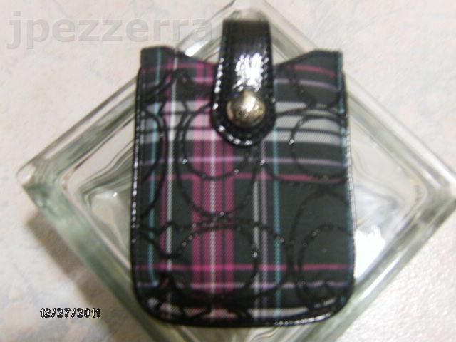 NEW COACH ELECTRONIC / CELL PHONE CASE TARTAN 61214 *  