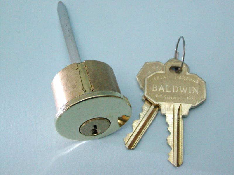 Baldwin Images Single Rim Cylinder With 2 1/4 Tail Pc  