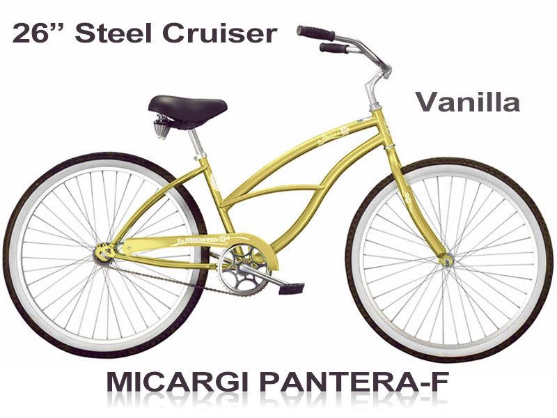 Micargi Pantera Ladies Vanilla 26 Beach Cruiser Bike  