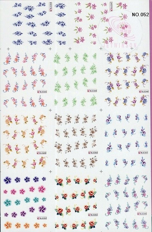   220 NAIL IMAGES IN 1 NAIL ART TATTOOS STICKER WATER DECAL F  