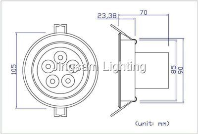 1W LED Recessed Ceiling Light Fixture Cabinet lamp  