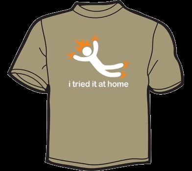 TRIED IT AT HOME T Shirt WOMENS funny vintage cartoon  