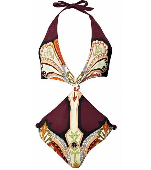 BNWT AUTHENTIC H&M CUT OUT SWIMSUIT MONOKINI pattern sz US 8 EUR 