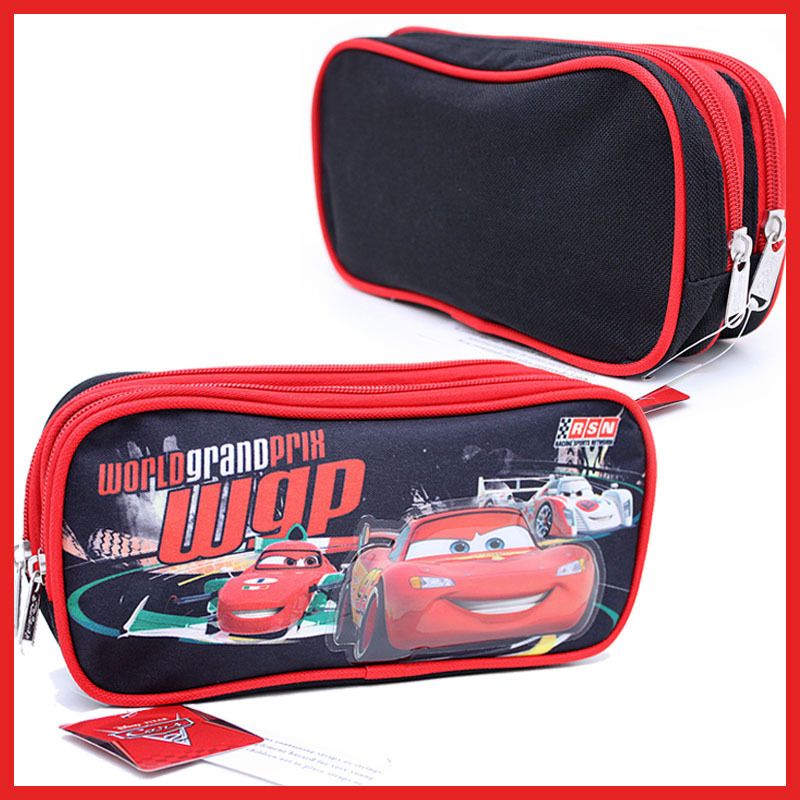 Disney Cars McQeen Pencil Case, Pouch Bag  2 Zippered  