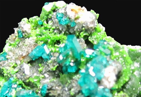 Dioptase Mineral Specimen from Tshumeb, Namibia  