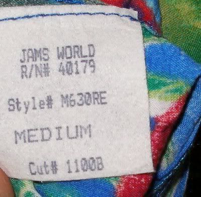 JAMS WORLD MULTICOLOR RAYON FLORAL w/FRUIT SS SHIRT M  