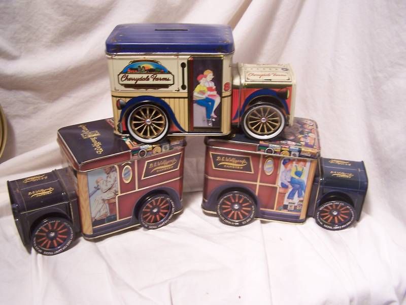 WOLFGANGS CANDY METAL TIN BANK Lot  