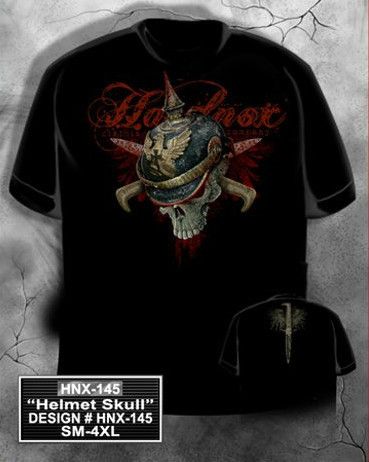 Hardnox Lucky 13 Felon Sullen Tattoo Apparel Mens Tee Helmet Skull XL 