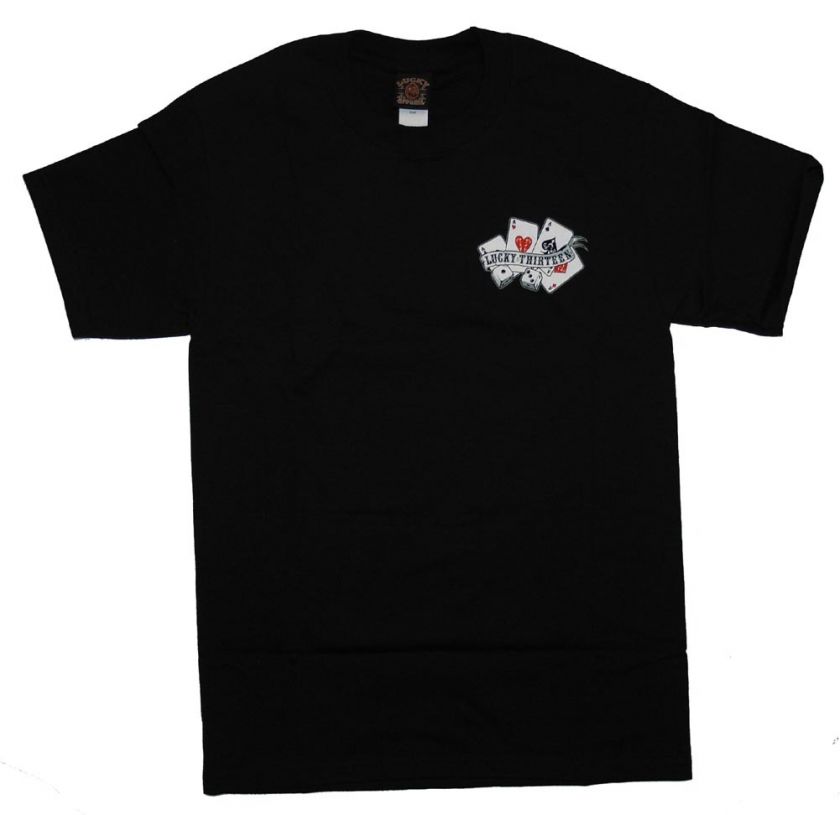 Lucky 13 Pamela Mans Ruin Aces Casino T Shirt Tee  