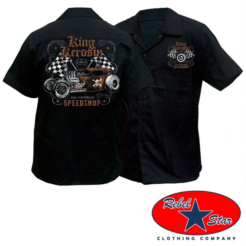 Speed Shop Work Shirt Rockabilly Garage Retro Kustom Kerosin Punk on ...