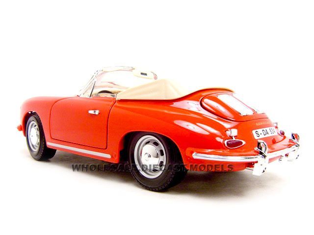 1961 PORSCHE 356B CONVERTIBLE RED 118 DIECAST  